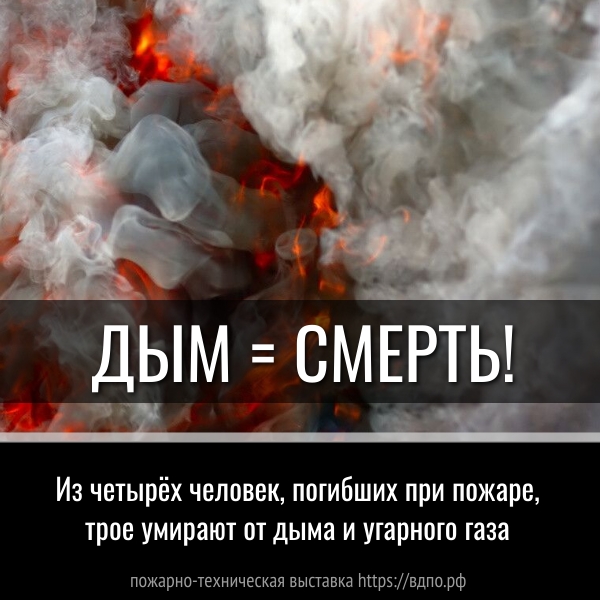 Пожар несёт смерть!  Огонь выделяет дым и ядовитые газы, которые при вдыхании даже в небольших количествах могут......