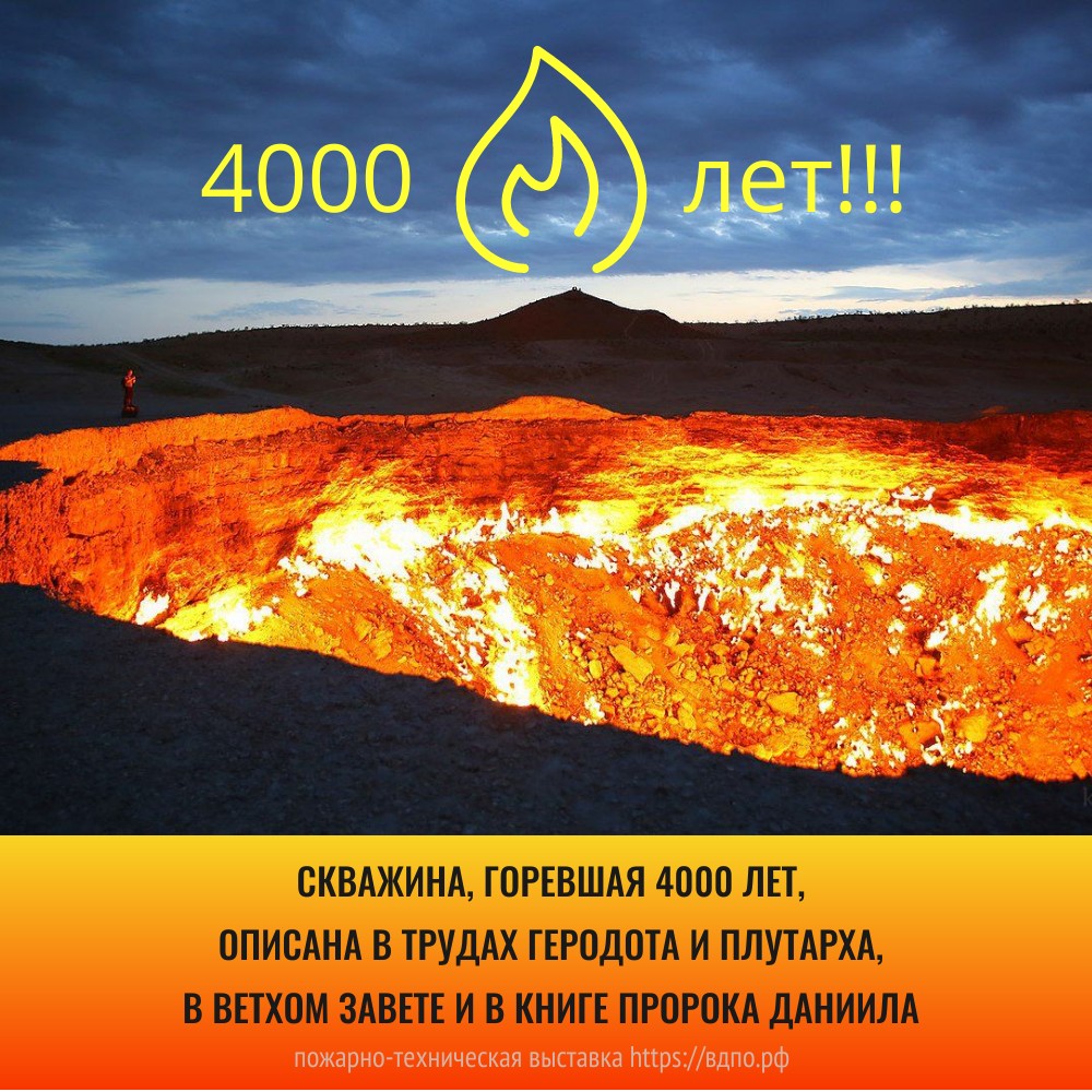 Скважина, горевшая 4000 лет, описана в трудах Геродота и Плутарха, в Ветхом Завете и в Книге пророка Даниила.  Скважина природного газа в Ираке, известная как вечный огонь, горела непрерывно в течение более......